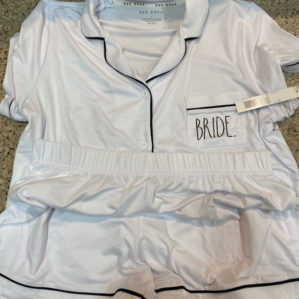 Rae Dunn large BRIDE pj set